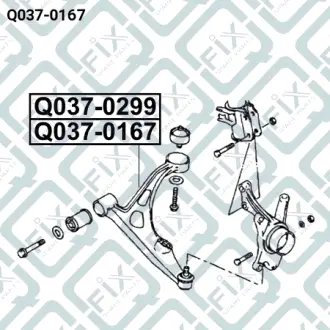 Рычаг передний левый Q-FIX Q0370167