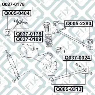 Тяга верхня заднього моста ліва Q-FIX Q0370178