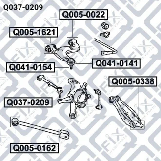 Тяга задня поперечна з кульової Q-FIX Q0370209