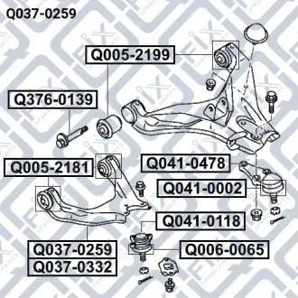 Важіль передній верхній правий Q-FIX Q0370259