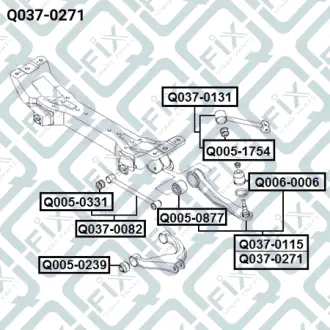 Тяга задняя поперечная правая Q-FIX Q0370271