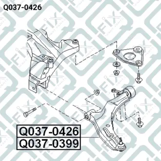 Важіль передній нижній лівий Nissan Almera B10RS (Classic) 2006-2012 Q-FIX Q0370426