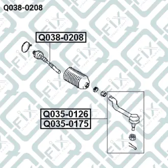 Тяга рулевая Q-FIX Q0380208