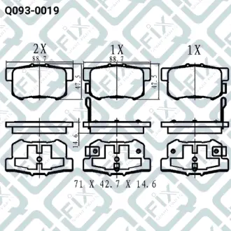 Колодки гальмівні дискові задні Q-FIX Q0930019