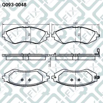 Колодки гальмівні передні дискові Q-FIX Q0930048