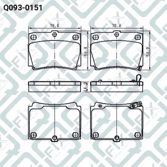 Колодки гальмівні задні дискові Mitsubishi Pajero Sport 98– Q-FIX Q0930151