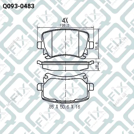 Колодки гальмівні задні дискові Q-FIX Q0930483 (фото 1)