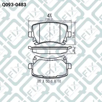Колодки гальмівні задні дискові Q-FIX Q0930483