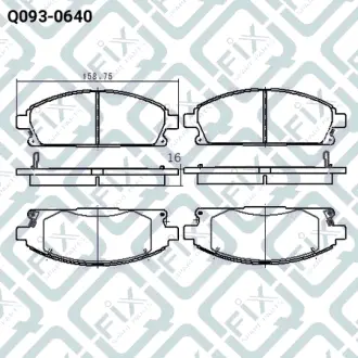 Колодки гальмівні передні дискові Q-FIX Q0930640
