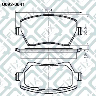 Колодки гальмівні передні дискові Q-FIX Q0930641