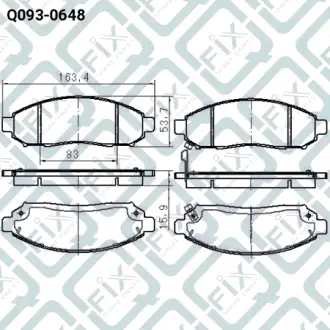 Колодки гальмівні передні дискові Q-FIX Q0930648