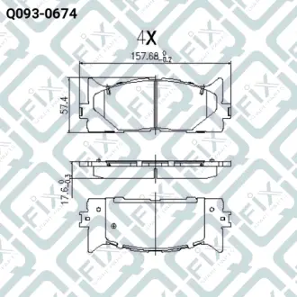 Колодки гальмівні передні Toyota Camry 2.4, 2.5, 3.5 01.06–/Lexus ES Q-FIX Q0930674