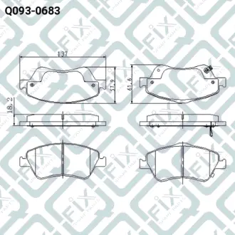 Колодки гальмівні передні дискові Q-FIX Q0930683