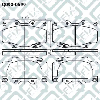 Колодки гальмівні передні дискові Q-FIX Q0930699