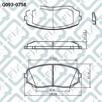 Колодки гальмівні передні дискові Q-FIX Q0930758