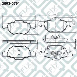 Колодки гальмівні передні дискові Q-FIX Q0930791