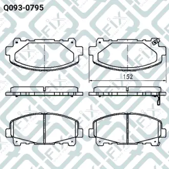 Колодки гальмівні передн.дискові Q-FIX Q0930795