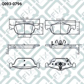 Колодки гальмівні передні дискові Q-FIX Q0930796