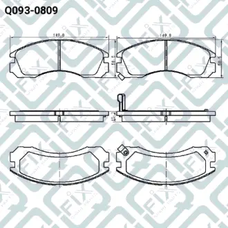 Колодки гальмівні передні Mitsubishi Pajero/Sigma 91–/Outlander 03–/Outlander XL 2012– Q-FIX Q0930809