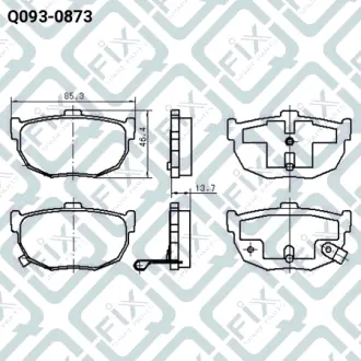 Колодки гальмівні задні дискові Q-FIX Q0930873