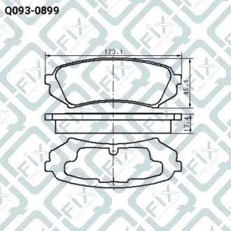 Колодки тормозные задние дисковые Q-FIX Q0930899