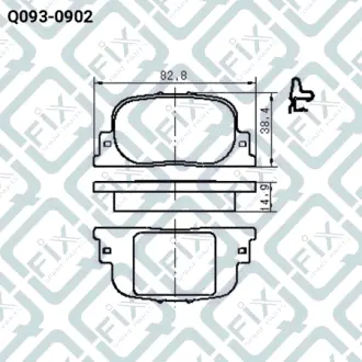 Колодки гальмівні задні дискові Q-FIX Q0930902