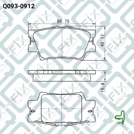 Колодки гальмівні задні дискові Q-FIX Q0930912 (фото 1)
