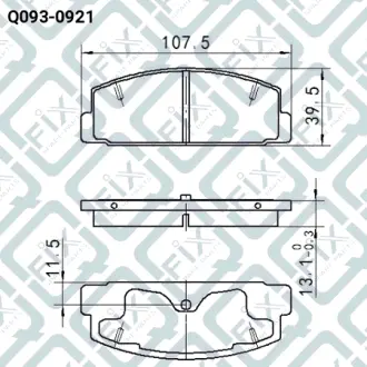 Колодки гальмівні задні дискові Q-FIX Q0930921