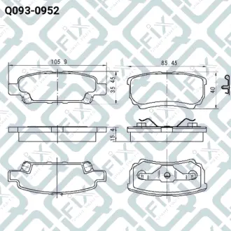 Колодки гальмівні задні дискові Q-FIX Q0930952