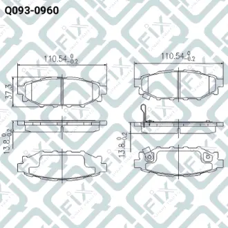 Колодки гальмівні задні дискові Q-FIX Q0930960