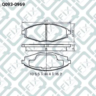 Колодки гальмівні передні дискові Q-FIX Q0930969