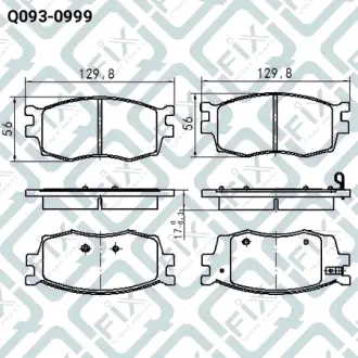 Колодки гальмівні передні дискові Q-FIX Q0930999