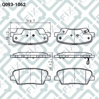 Колодки гальмівні задні дискові Q-FIX Q0931062