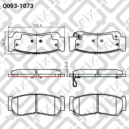 Колодки гальмівні задні дискові Q-FIX Q0931073 (фото 1)