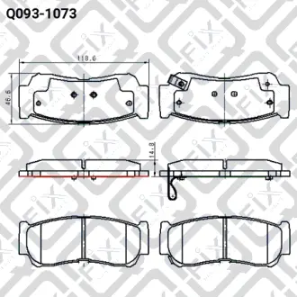 Колодки гальмівні задні дискові Q-FIX Q0931073