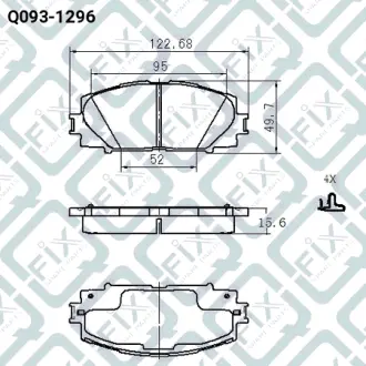 Колодки гальмівні передні дискові Q-FIX Q0931296