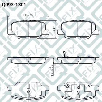 Колодки гальмівні задні дискові Q-FIX Q0931301
