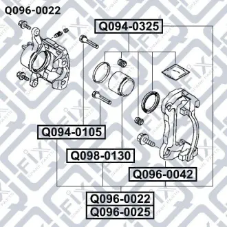 Супорт гальмівний передній правий Q-FIX Q0960022