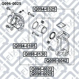 Супорт гальмівний передній лівий Q-FIX Q0960025