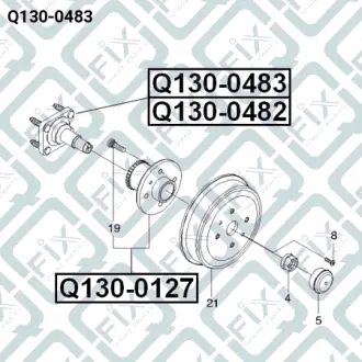 Цапфа задняя l Q-FIX Q1300483