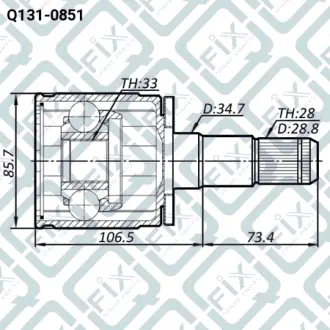 ШРКШ внутр L (к-т) Mitsubishi Pajero/Montero Sport Challenger K94W/K99W 1996-2006 Q-FIX Q1310851