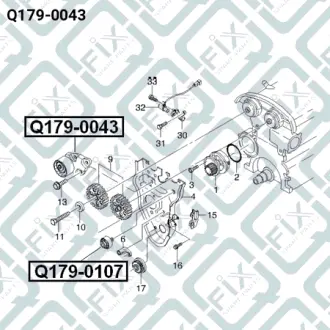 Ролик натяжной Q-FIX Q1790043