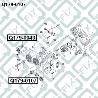 Ролик обводной комплект Q-FIX Q1790107