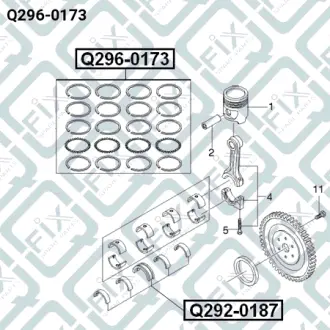 Кольца поршневые Q-FIX Q2960173