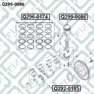 Поршень двигателя Q-FIX Q2990086
