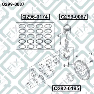 Поршень двигателя Q-FIX Q2990087