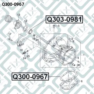 Прокладка поддона кпп Q-FIX Q3000967