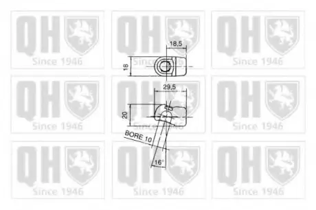 Gas spring, shock absorber. Пружина газовая, амортизатор QUINTON HAZELL 128298