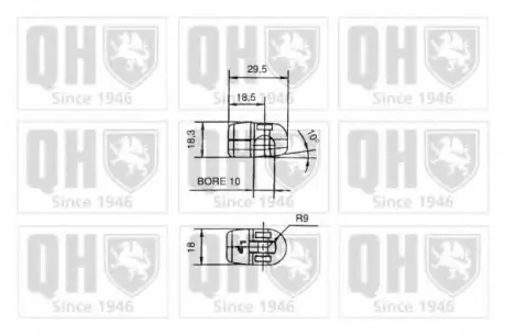 Gas spring, shock absorber. Пружина газовая, амортизатор QUINTON HAZELL 128625