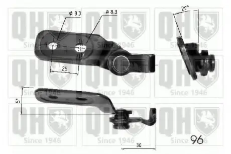 Gas spring, shock absorber. Пружина газовая, амортизатор QUINTON HAZELL 840229